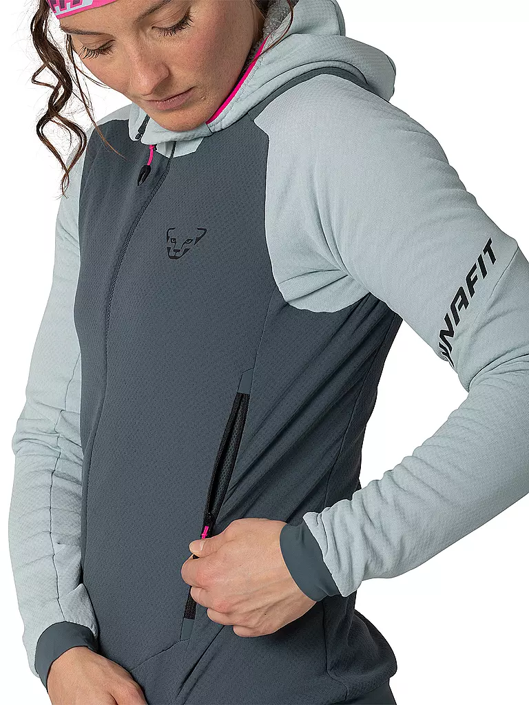 DYNAFIT | Damen Fleecejacke Blacklight Thermal Hoodie | hellblau