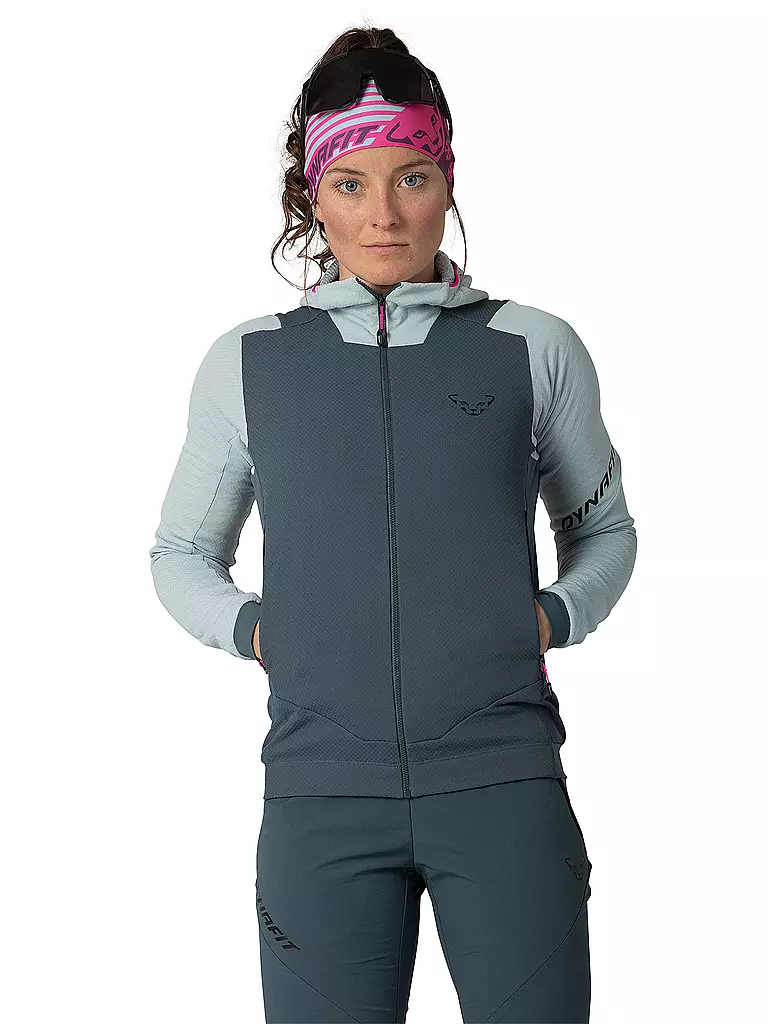 DYNAFIT | Damen Fleecejacke Blacklight Thermal Hoodie | hellblau