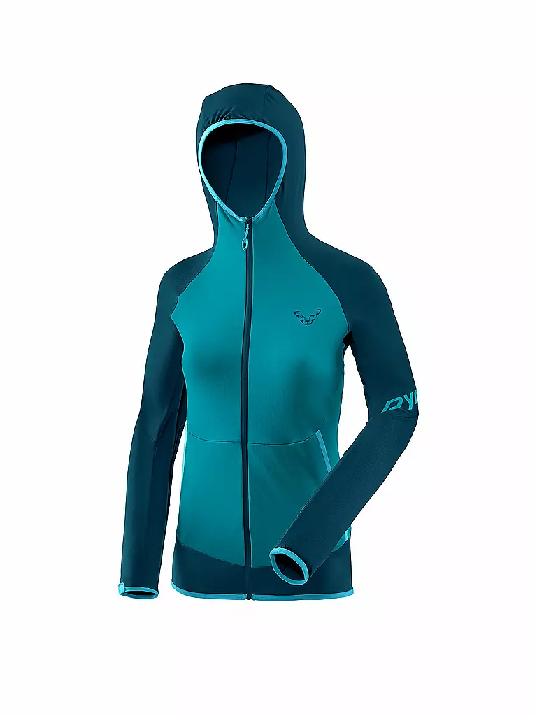 DYNAFIT | Damen Fleecejacke Transalper Light Polartec® Hoodie | petrol