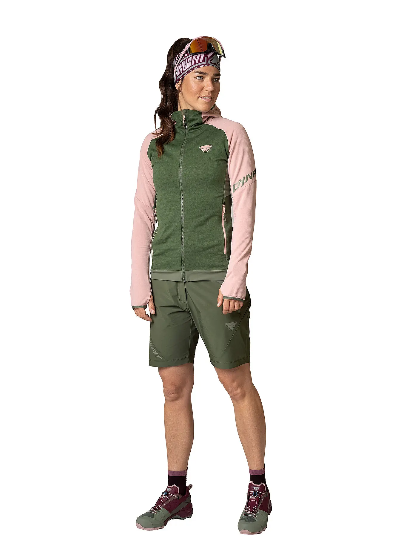 DYNAFIT | Damen Fleecejacke Transalper Polartec Hoodie | rosa