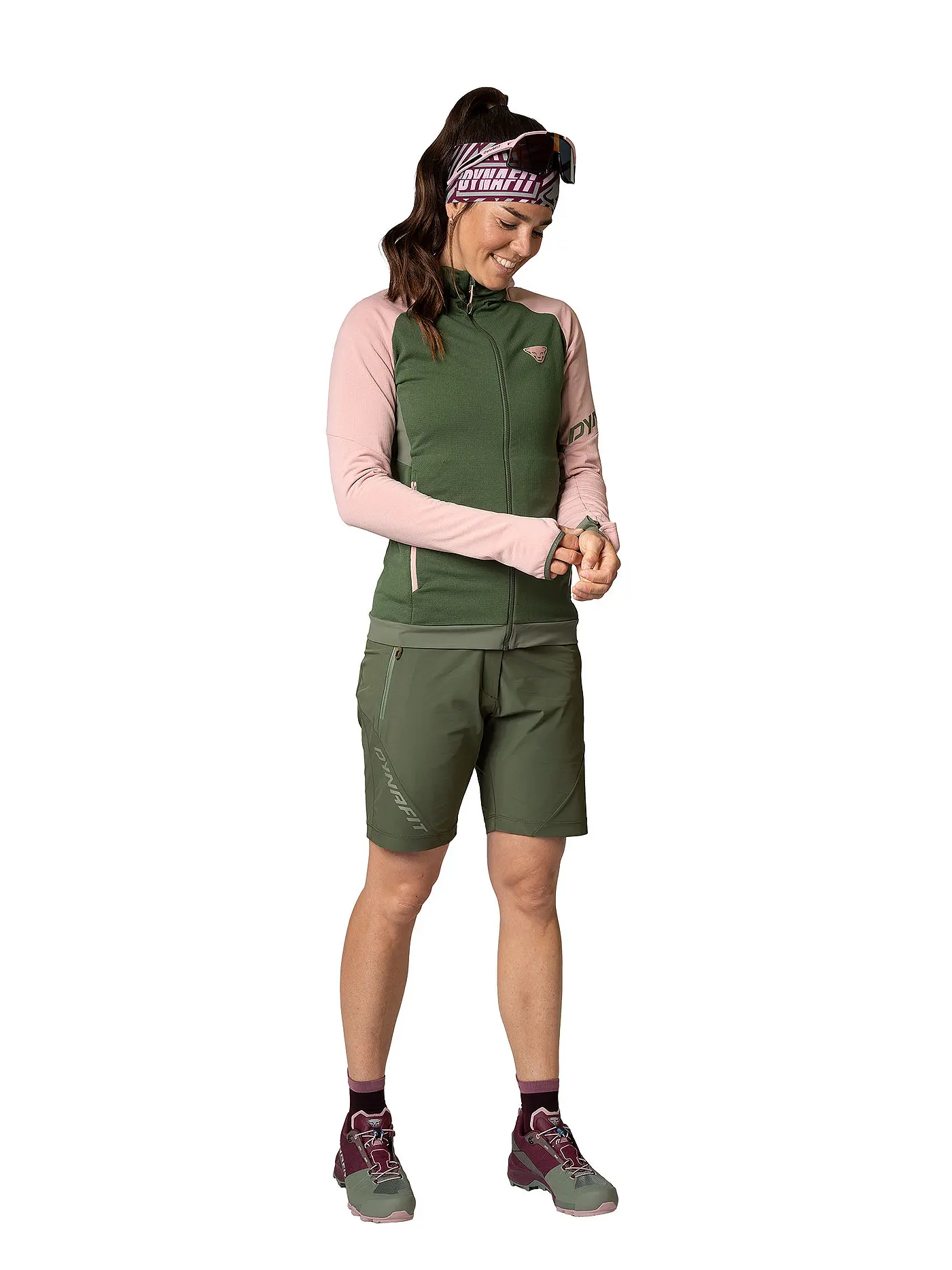 DYNAFIT | Damen Fleecejacke Transalper Polartec Hoodie | rosa