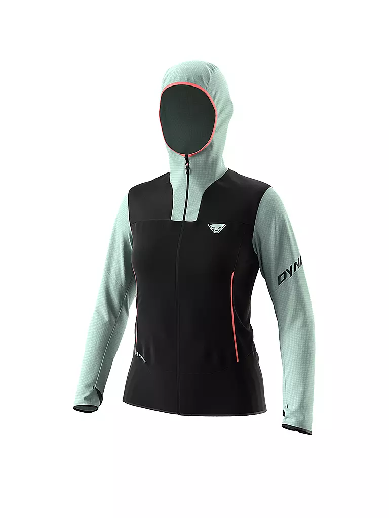 DYNAFIT | Damen Fleecejacke Traverse Polartec Hoodie | schwarz
