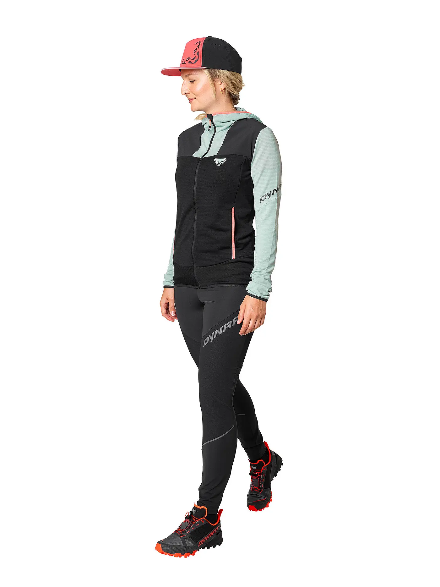 DYNAFIT | Damen Fleecejacke Traverse Polartec Hoodie | schwarz