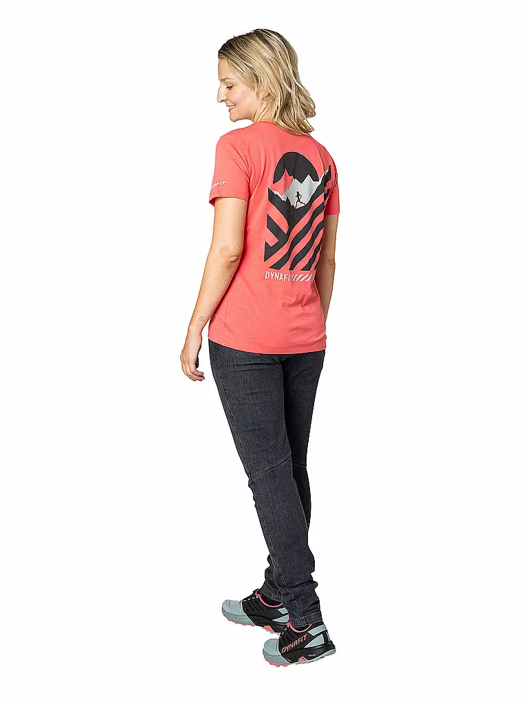 DYNAFIT | Damen T-Shirt 24/7 Graphic | koralle