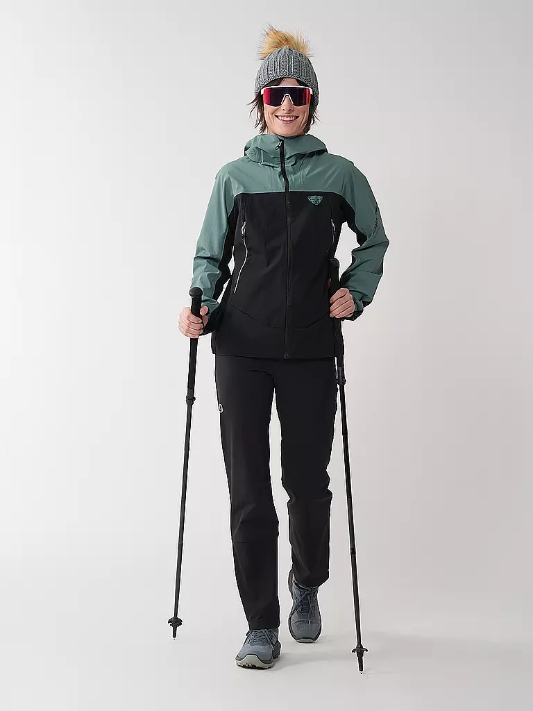 DYNAFIT | Damen Touren Softshelljacke Ridge DST Hoodie | schwarz