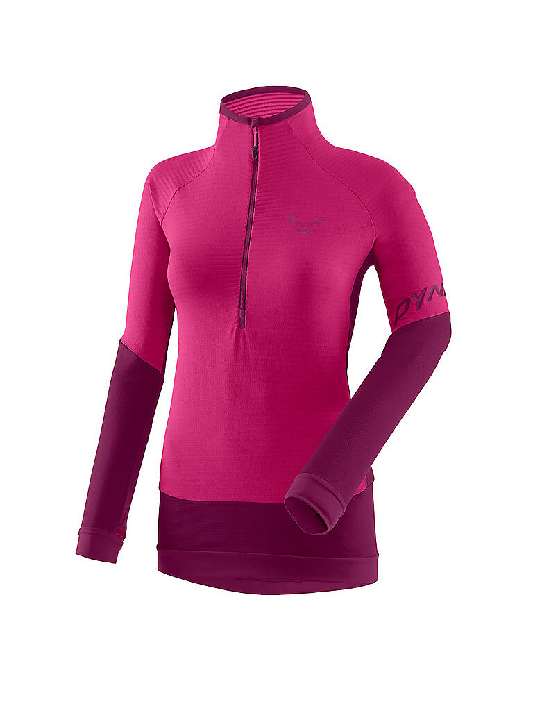 DYNAFIT | Damen Tourenshirt TLT Light Thermal Zip | rosa