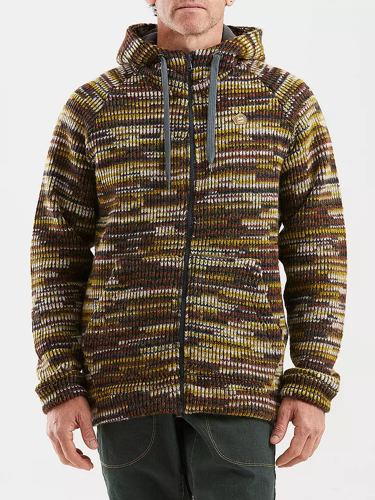 E9 | Herren Fleecejacke Happy Woolmix Hoodie | braun