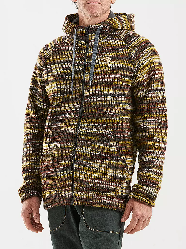 E9 | Herren Fleecejacke Happy Woolmix Hoodie | braun