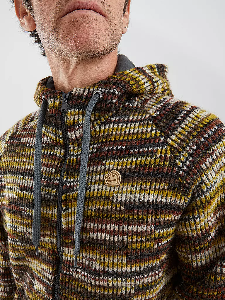 E9 | Herren Fleecejacke Happy Woolmix Hoodie | braun