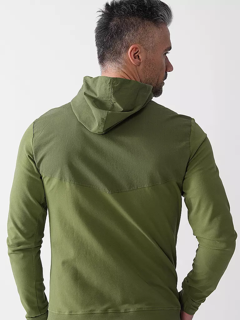 E9 | Herren Fleecejacke Zeta Hoodie | dunkelgrün