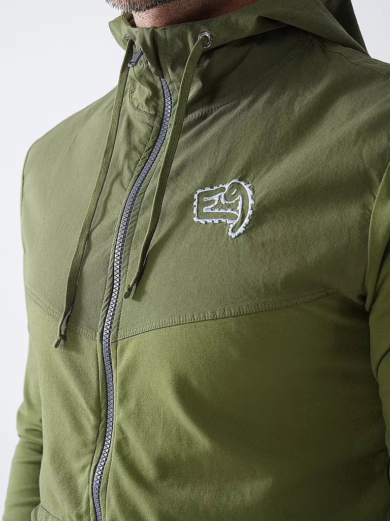 E9 | Herren Fleecejacke Zeta Hoodie | dunkelgrün