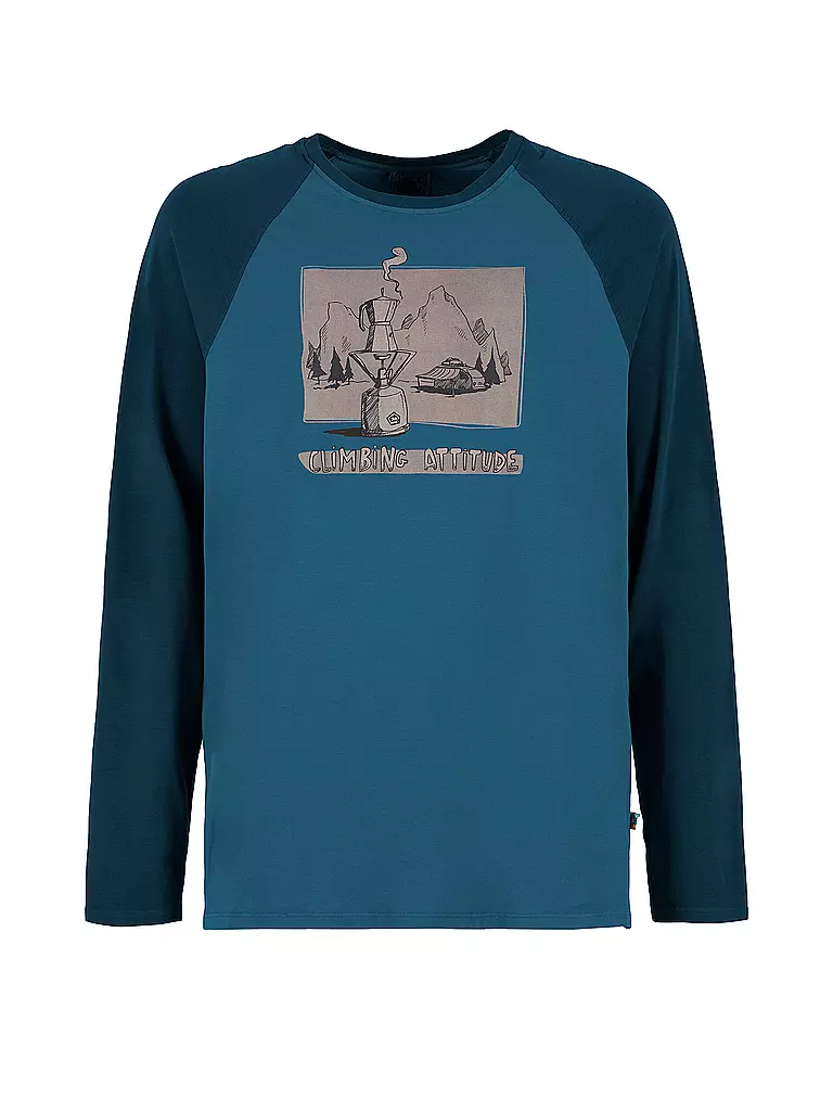 E9 | Herren Klettershirt Long Coffee | blau