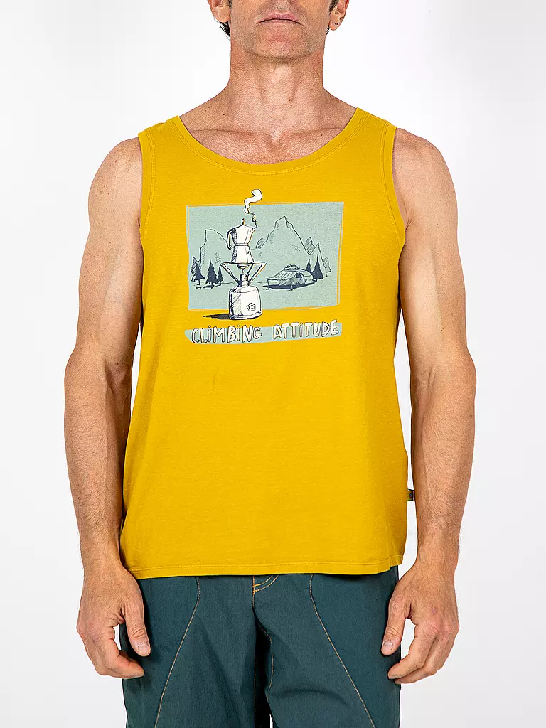 E9 | Herren Klettertank Caffee | senf