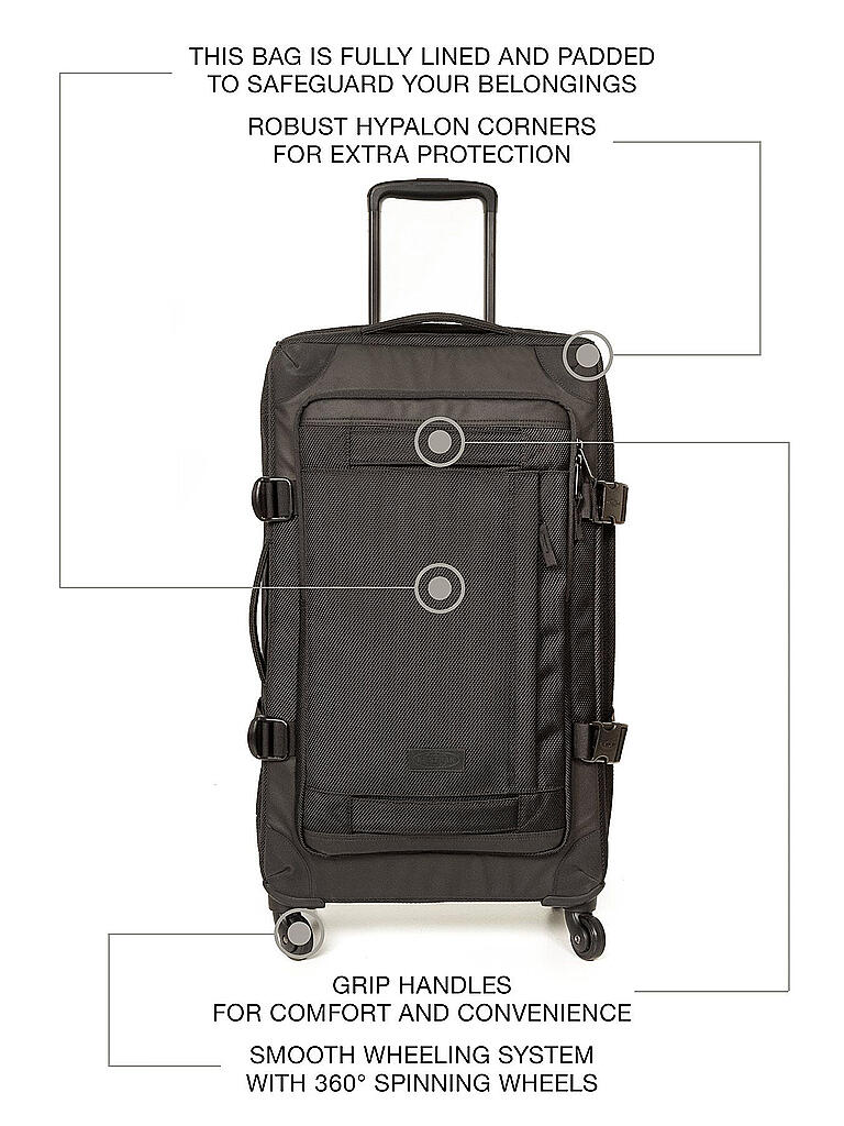 EASTPAK | Reisetrolley Trans4 CNNCT L 75L | schwarz