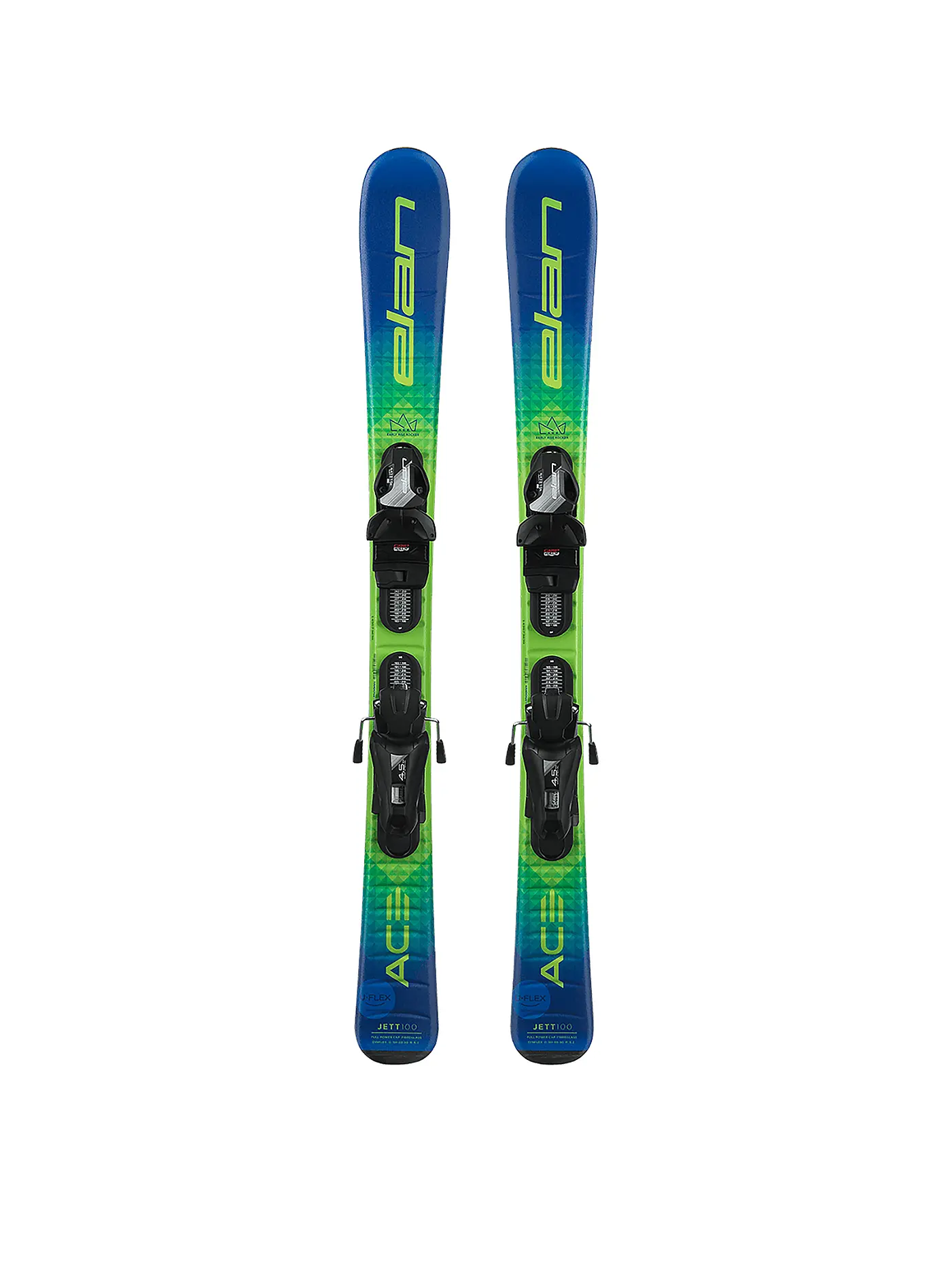 ELAN | Kinderski Set JETT Jrs U-Flex (70-90) + EL 4.5 GW | grün