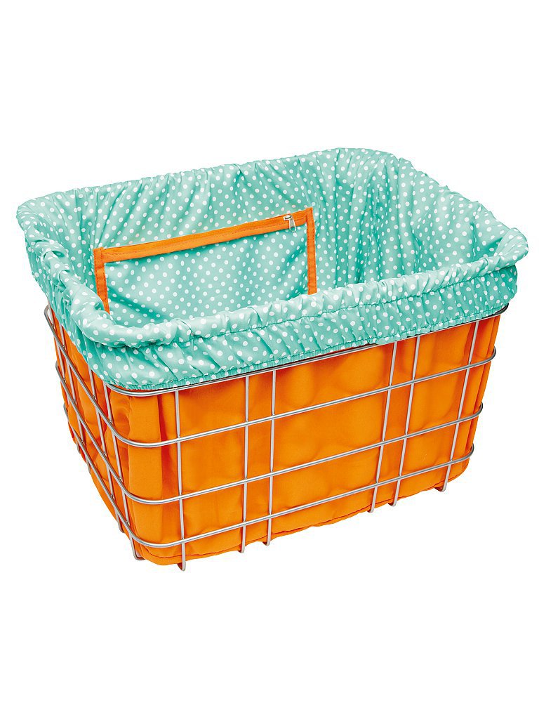 ELECTRA Korbbeutel Basket Liner Polka Dots Orange/Blue orange