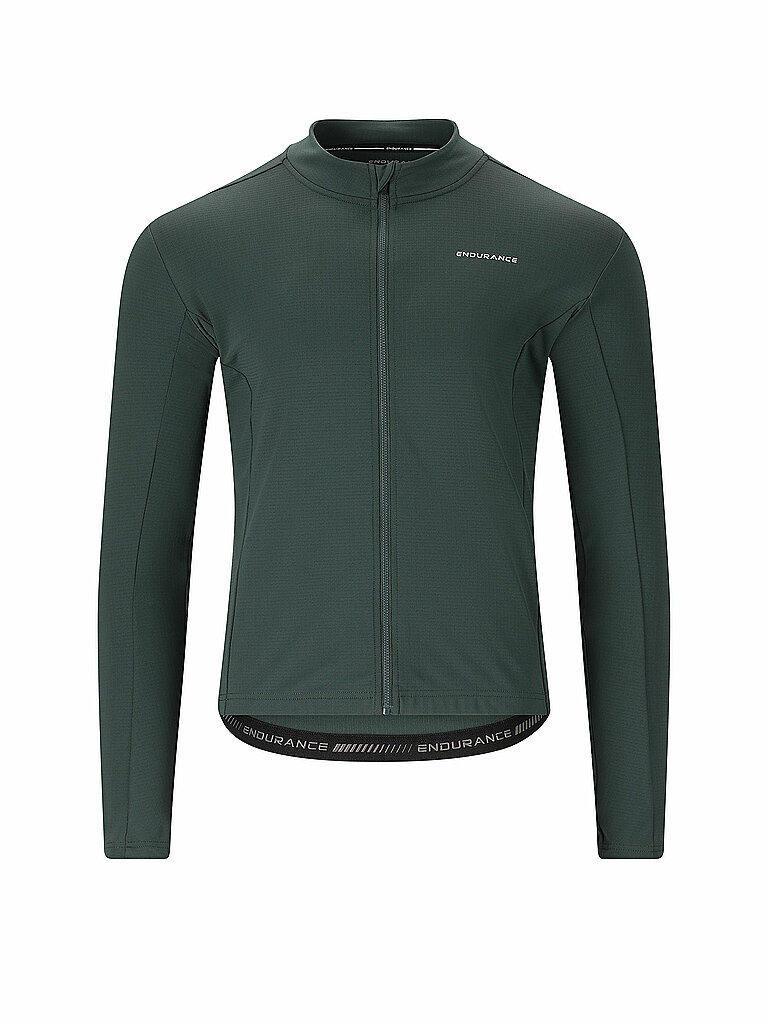 ENDURANCE Herren Winter Radtrikot Megah dunkelgrün | S
