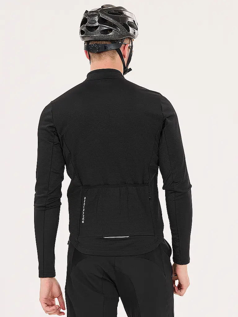 ENDURANCE | Herren Winter Radtrikot Megah | Schwarz