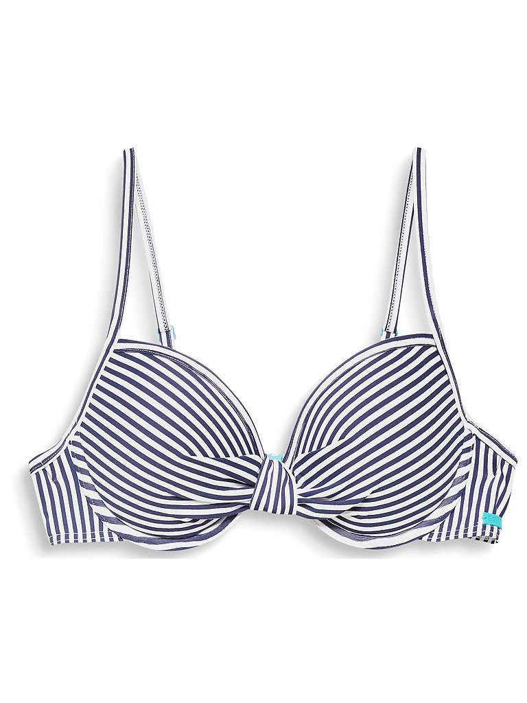 ESPRIT Damen Bikinioberteil Small Stripes blau | 42A