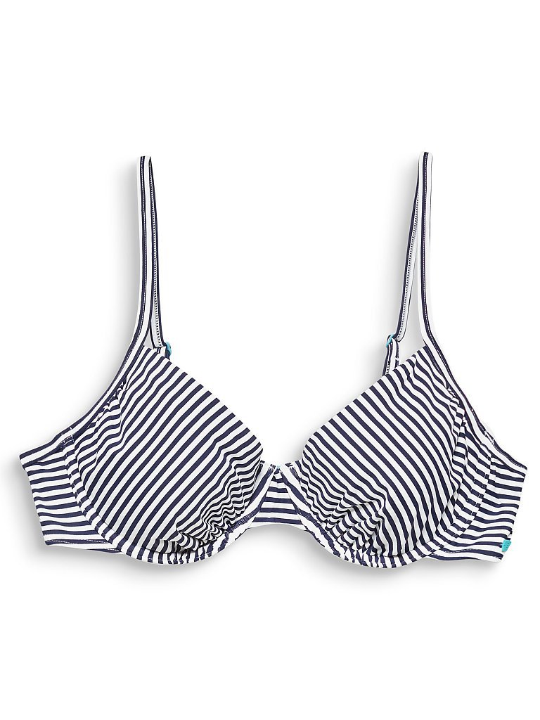 ESPRIT Damen Bikinioberteil Small Stripes blau | 36C