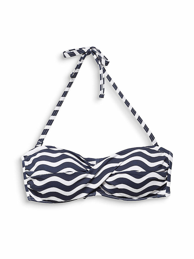 ESPRIT Damen Bandeau-Bikinioberteil Candy Navy Print blau | 40