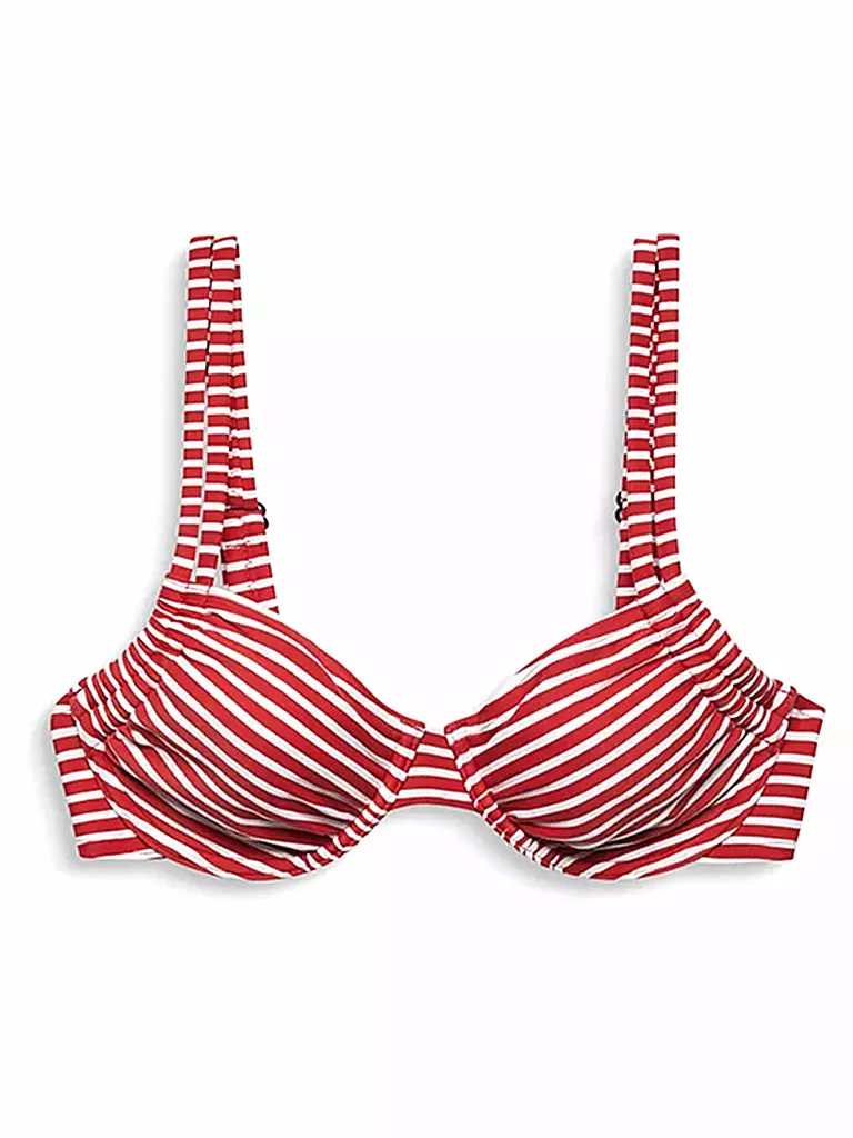 ESPRIT | Damen Bügel Bikinioberteil mit Streifen | rot