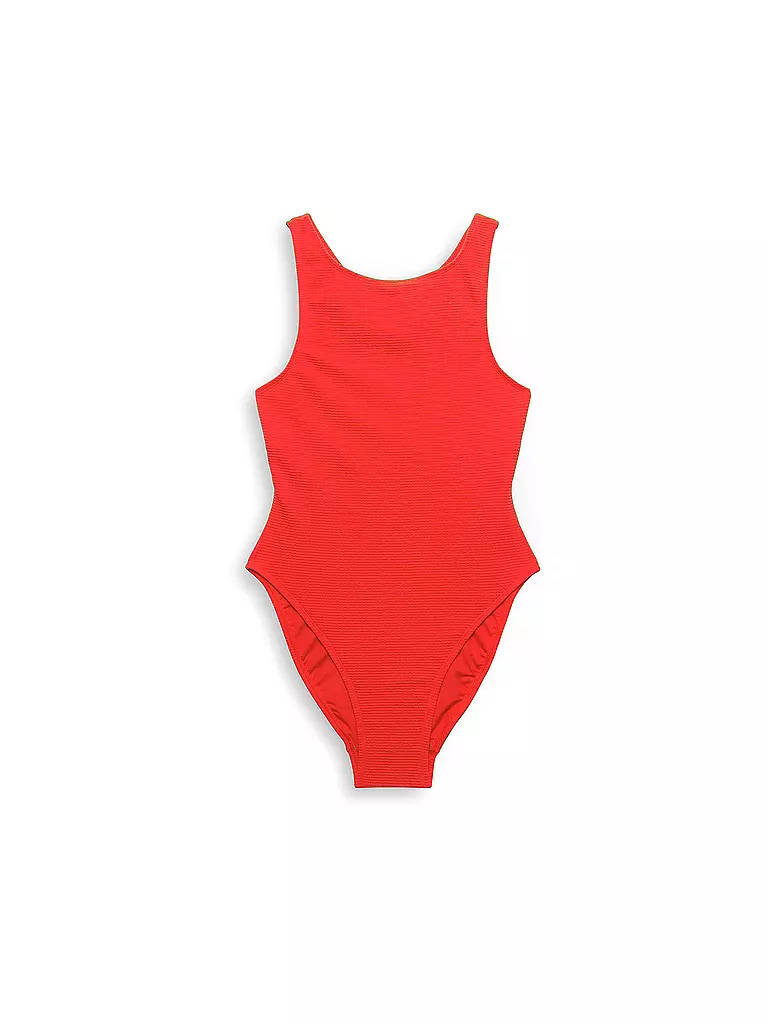 ESPRIT | Damen Badeanzug strukturiert | rot