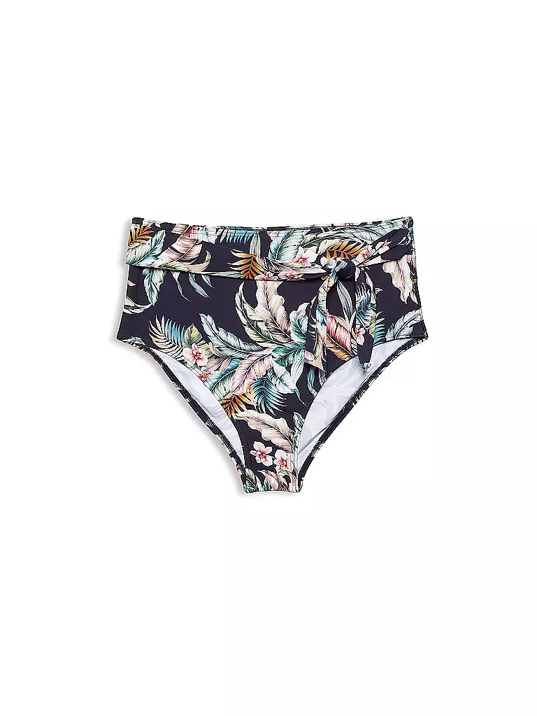 ESPRIT | Damen Bikinihose mit Tropical Print High Waist | blau