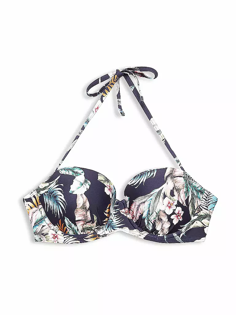 ESPRIT | Damen Bikinioberteil Bügel mit Tropical Print | blau