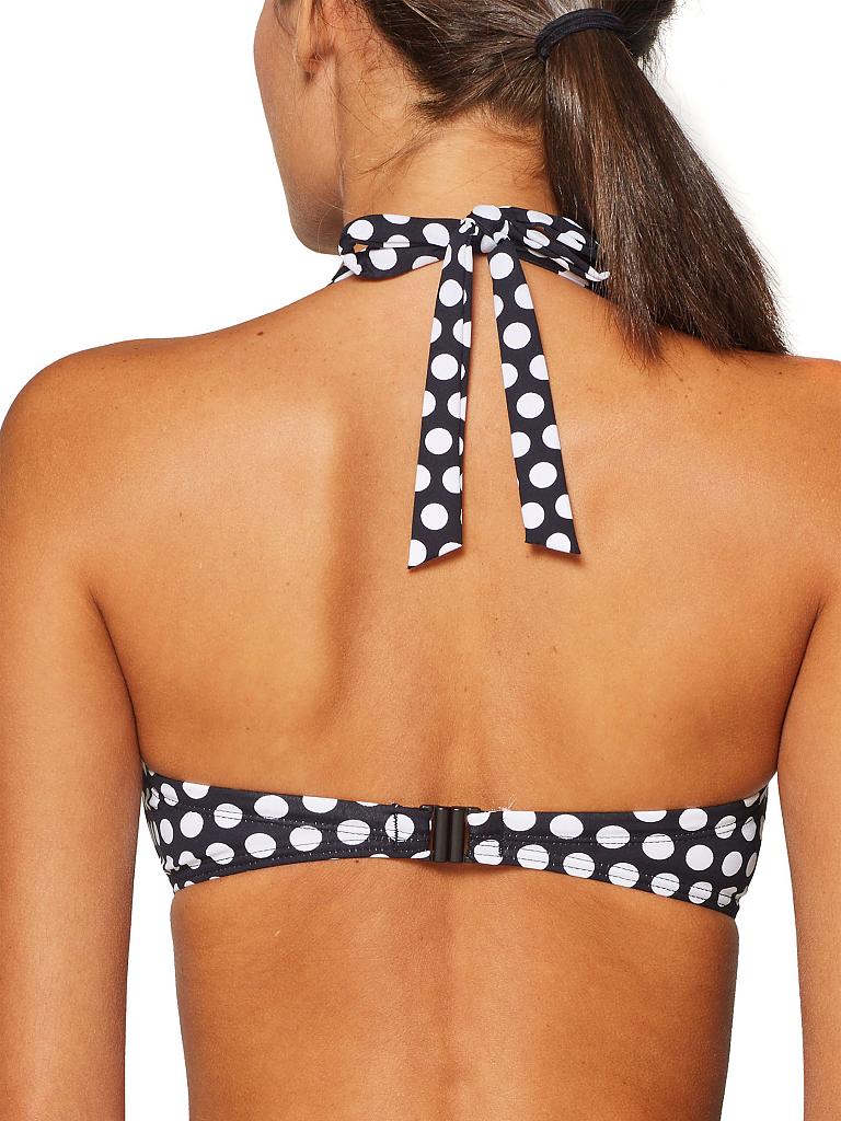 ESPRIT Damen Bikinioberteil Bandeau Crosby Tupfen Print schwarz