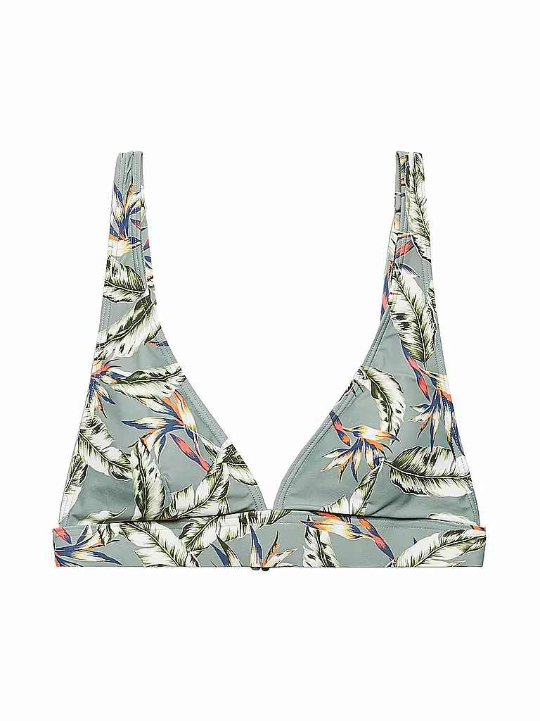 ESPRIT | Damen Bikinioberteil Tropical Print | grün