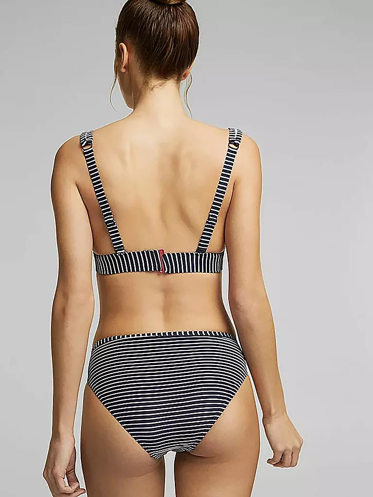 ESPRIT | Damen Bikinioberteil Wattiertes Top mit Streifen | blau
