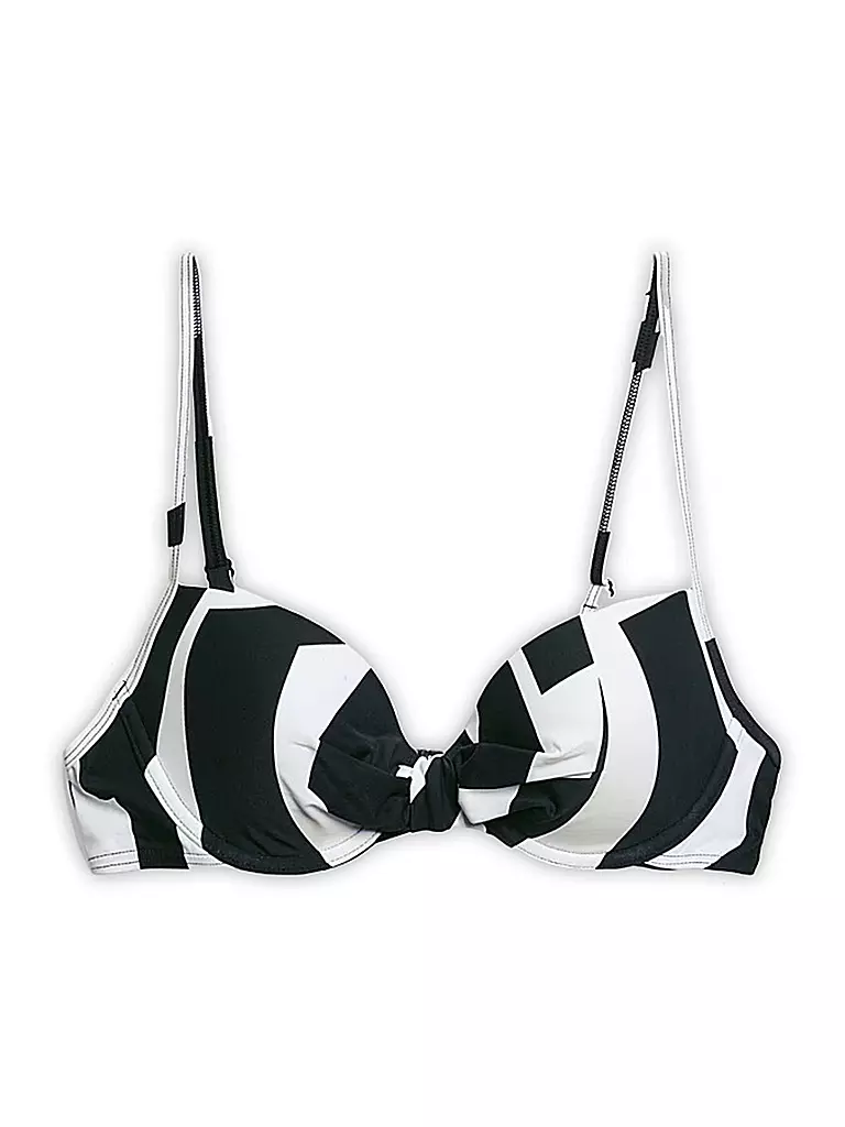 ESPRIT Damen Bügel Bikini Wattiert Grafik Print schwarz