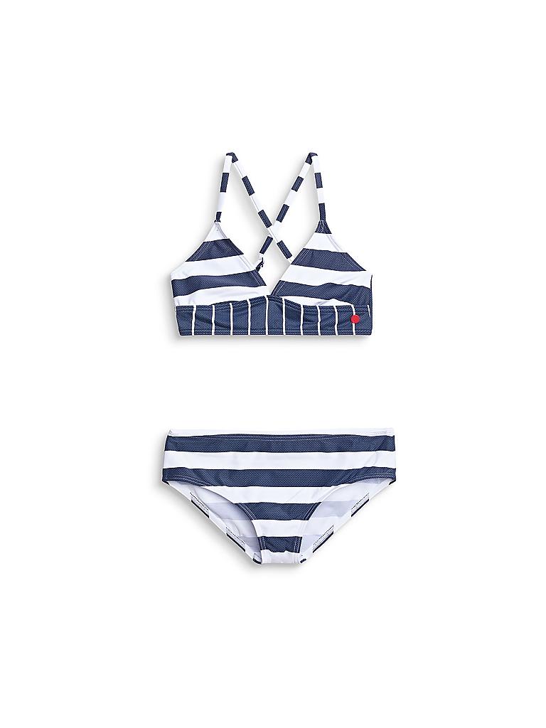 ESPRIT Mädchen Bikini Streifen Look blau
