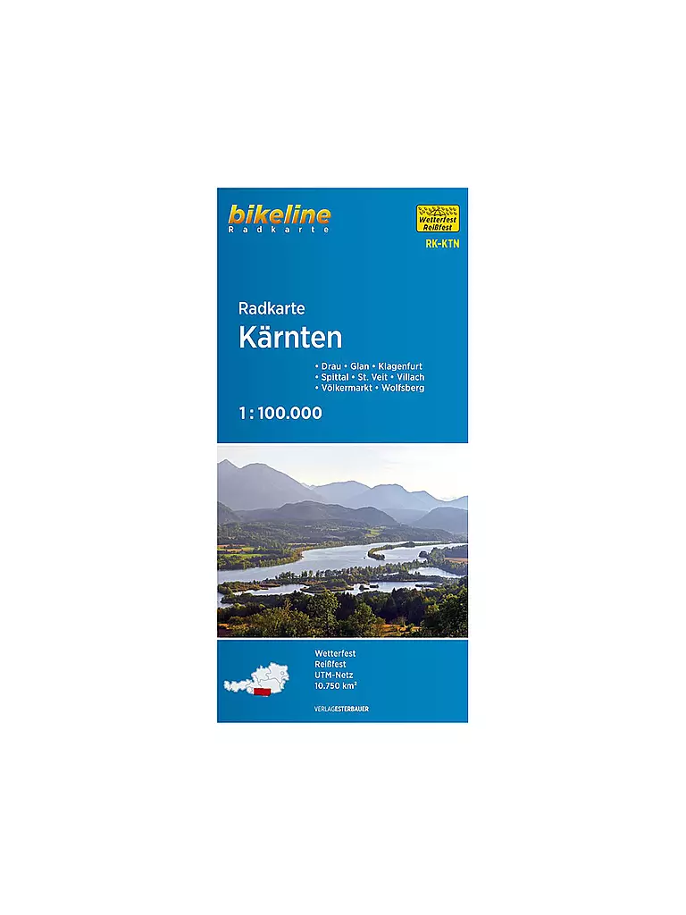 ESTERBAUER | Wanderkarte Bikeline-Radkarte Kärnten 1:100.000 | keine Farbe