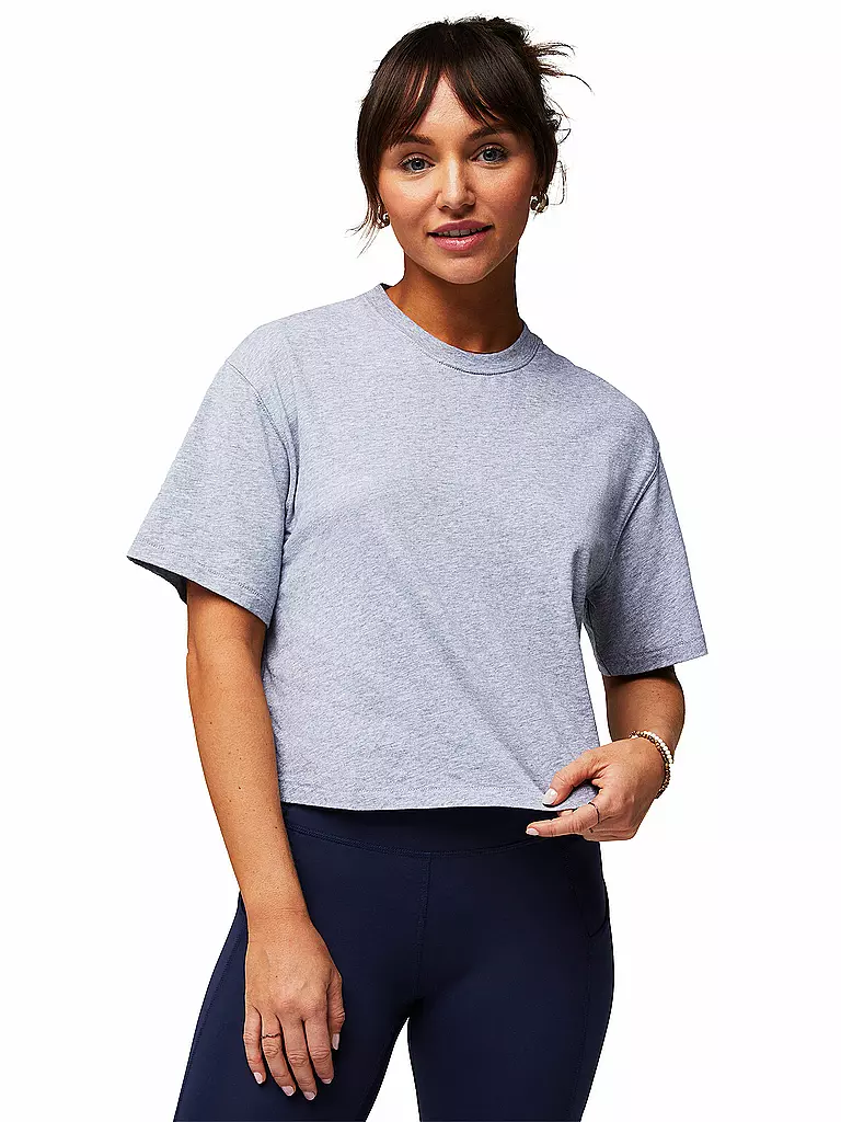 FABLETICS | Damen Fitnessshirt Boxy Tee | grau
