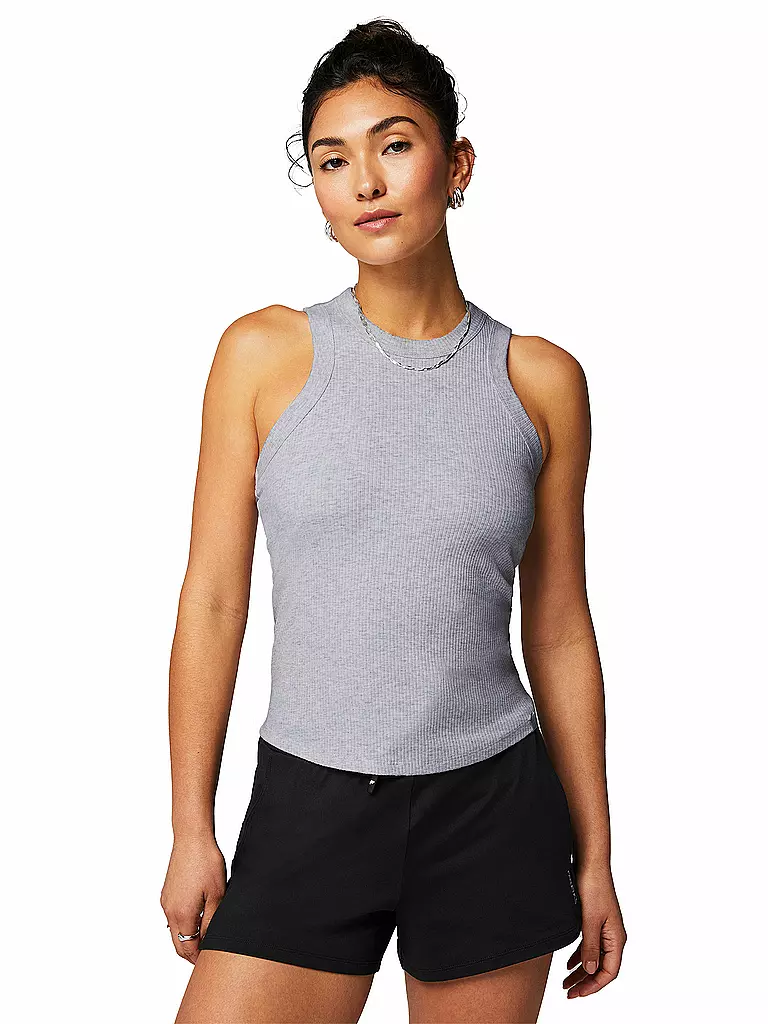 FABLETICS | Damen Fitnesstank Built-In Bra Hight Neck | grau