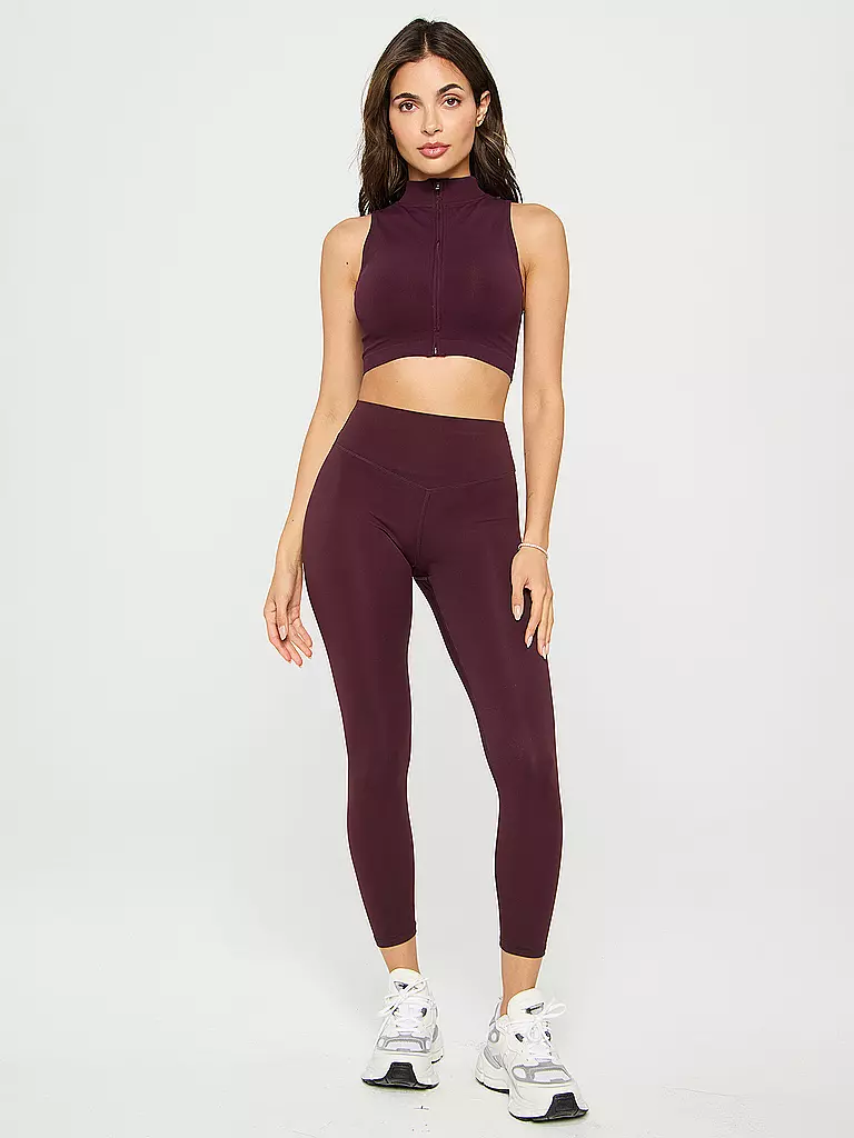 FABLETICS | Damen Fitnesstight PureLuxe High-Waist TLC 7/8 | dunkelrot