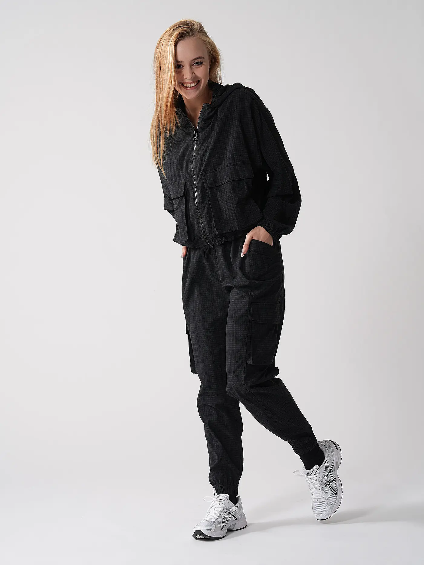 FABLETICS | Damen Jogginghose Ripstop Cargo | schwarz