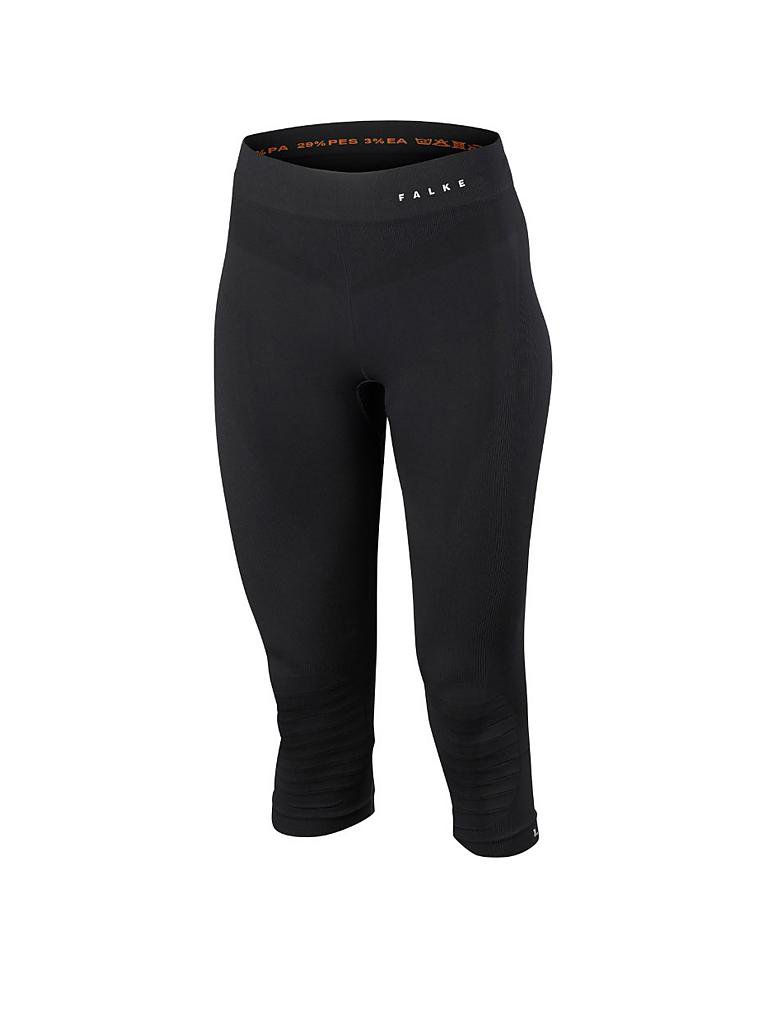 FALKE Damen 3/4 SkiUnterziehhose schwarz XS