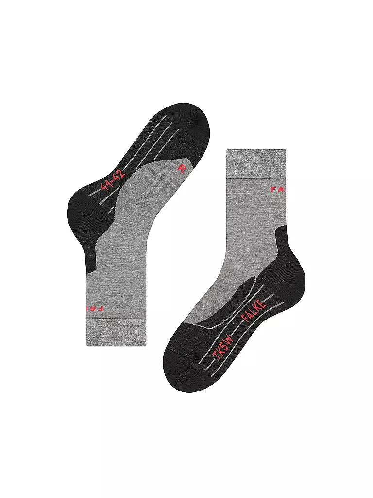 FALKE | Damen Trekking Socken TK5 Light Grey | grau