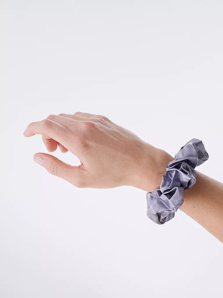 FIGLIA | Damen Haarband Scrunchie Seide | grau