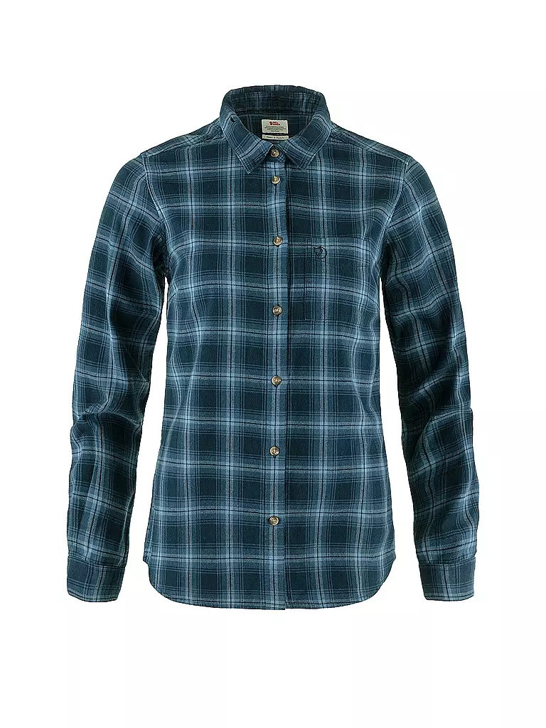 FJÄLLRÄVEN | Damen Blus Oevik Flannel | dunkelblau