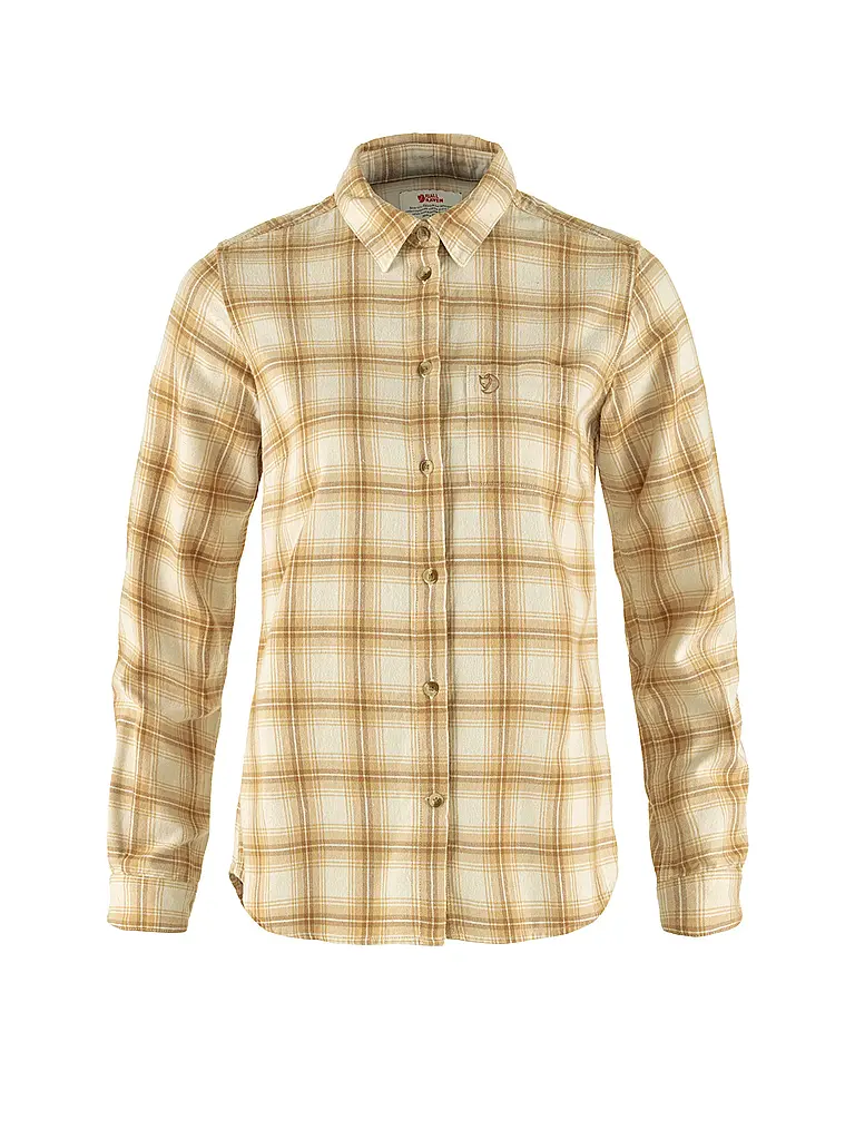FJÄLLRÄVEN | Damen Blus Oevik Flannel | beige