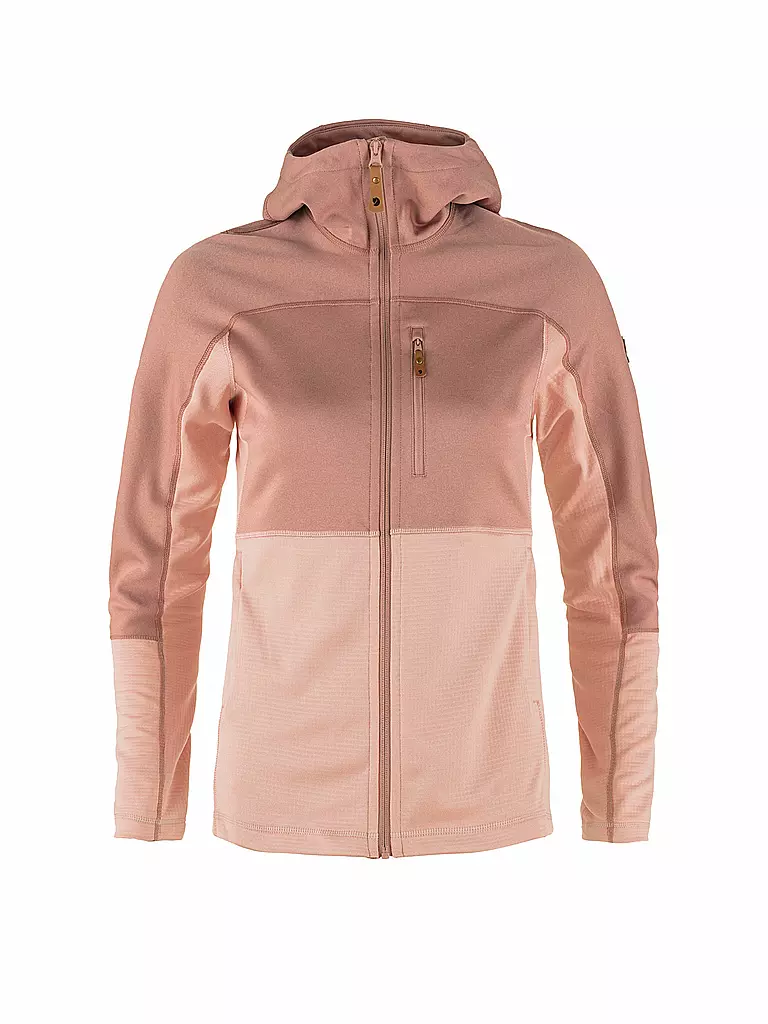 FJÄLLRÄVEN | Damen Fleecejacke Abisko Trail Hoodie | rosa