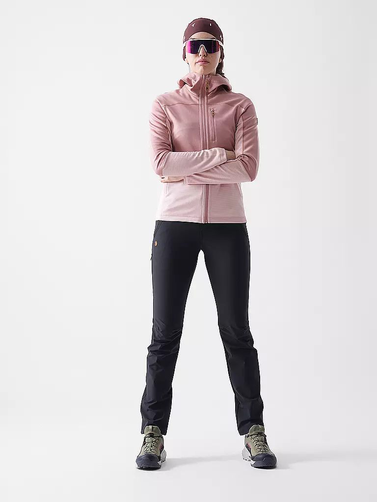 FJÄLLRÄVEN | Damen Fleecejacke Abisko Trail Hoodie | rosa