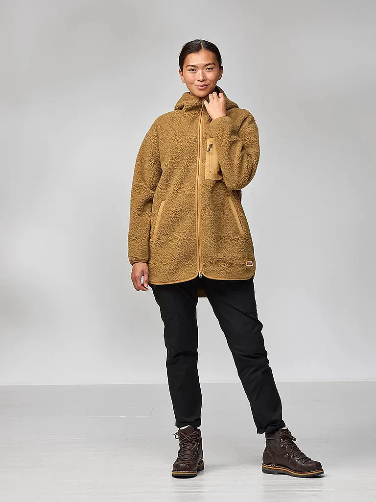FJÄLLRÄVEN | Damen Fleecejacke Vardag Pile Fleece | Hellbraun