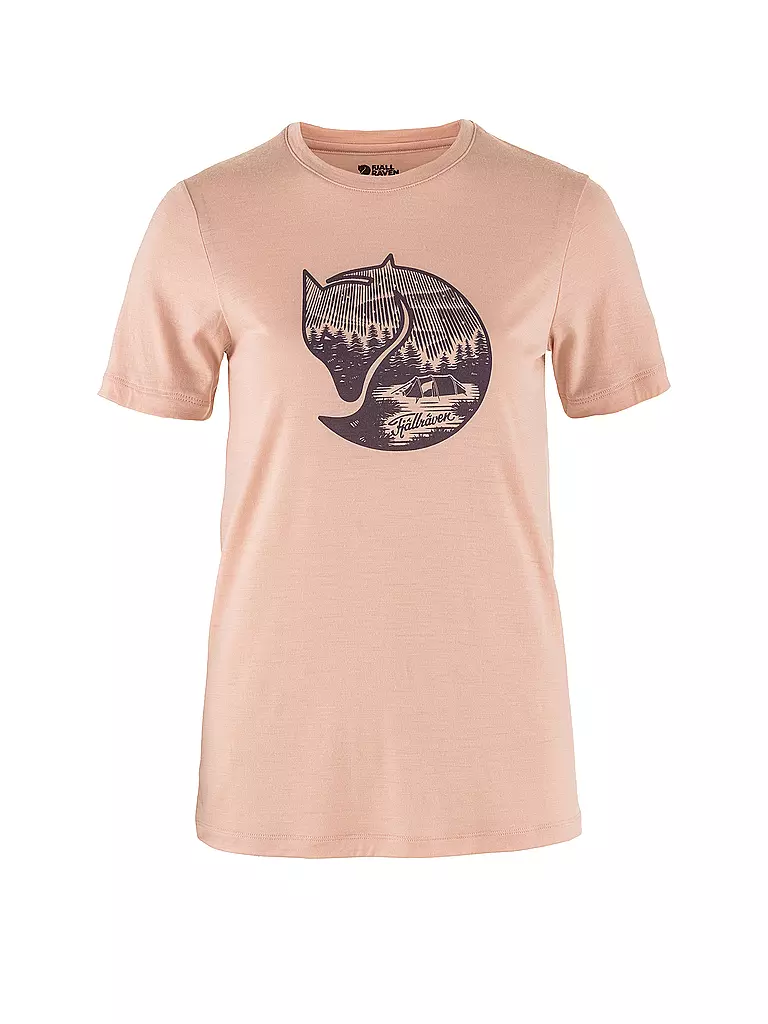 FJÄLLRÄVEN | Damen Funktionsshirt Abisko Wool Fox | rosa