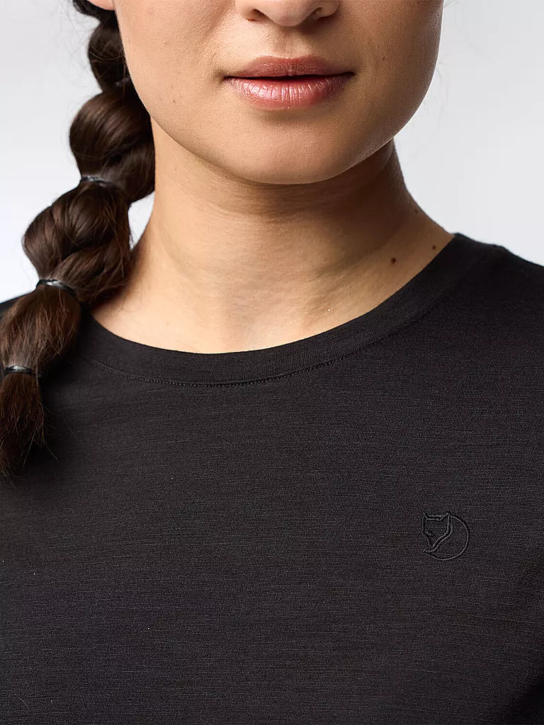FJÄLLRÄVEN | Damen Funktionsshirt Abisko Wool | schwarz