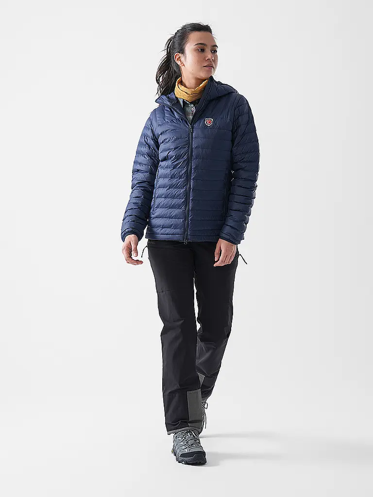 FJÄLLRÄVEN | Damen Isojacke Expedition Lätt Hoodie | dunkelblau